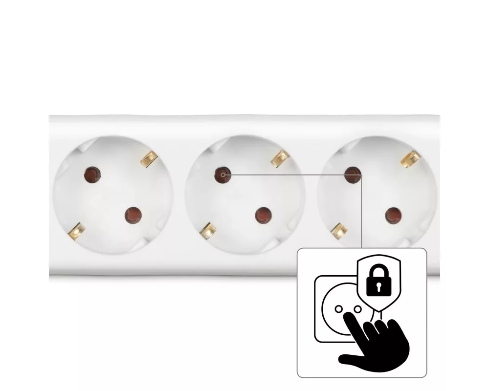 Разклонител HAMA, 3гнезда, 5м, 108815 8