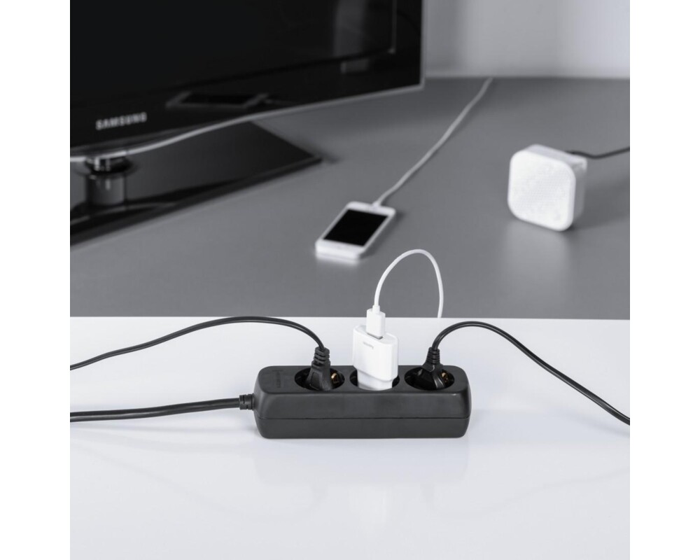 Разклонител HAMA, 3 гнезда, 108841 12