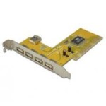<span>Адаптери</span> PCI адаптер ESTILLO 4 външни и 1 вътрешен порт USB2.0, NEC Chips <span class='catalog-num-in-name'>EST-PCI-USB2.0</span> - 