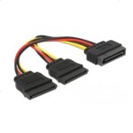<span>Кабел</span> DeLock Power SATA 15 pin към 2 x SATA HDD, 15 cm <span class='catalog-num-in-name'>DELOCK-60105</span> - 