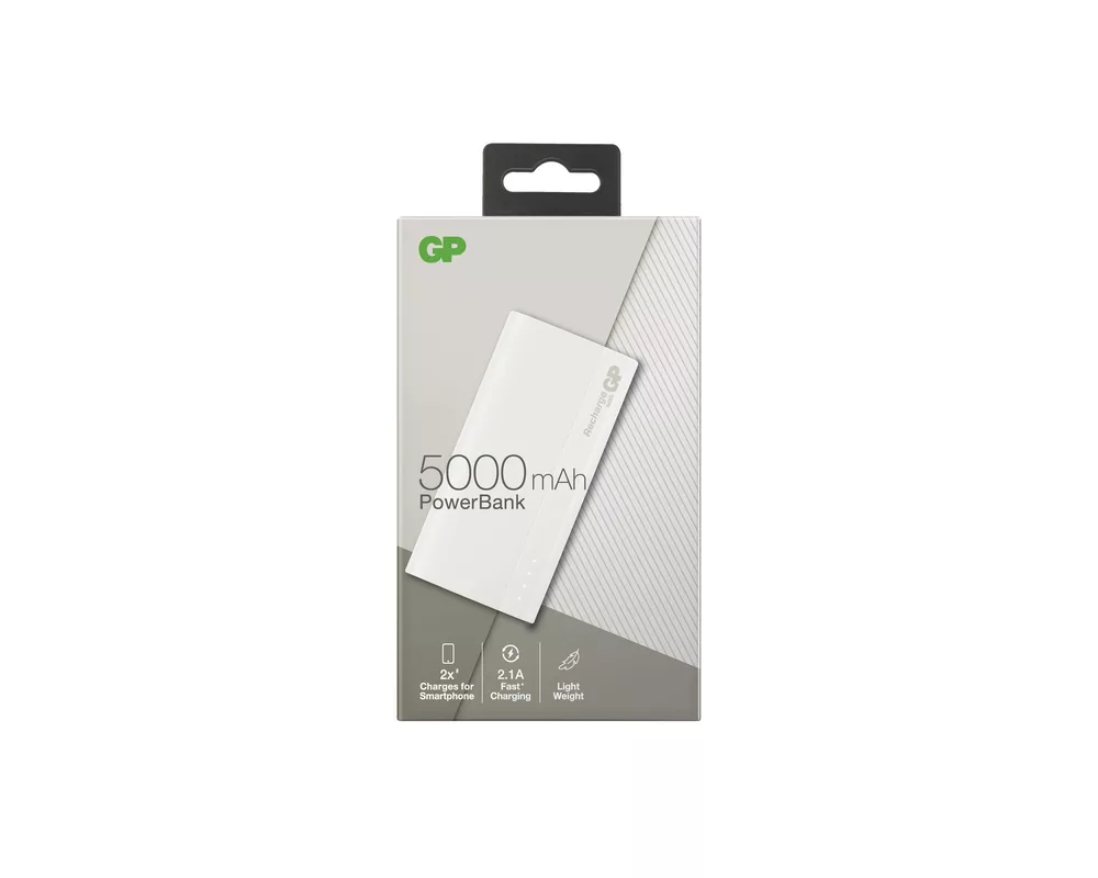 Външна батерия GP GPB05 , 5000 mAh, Бялa 2