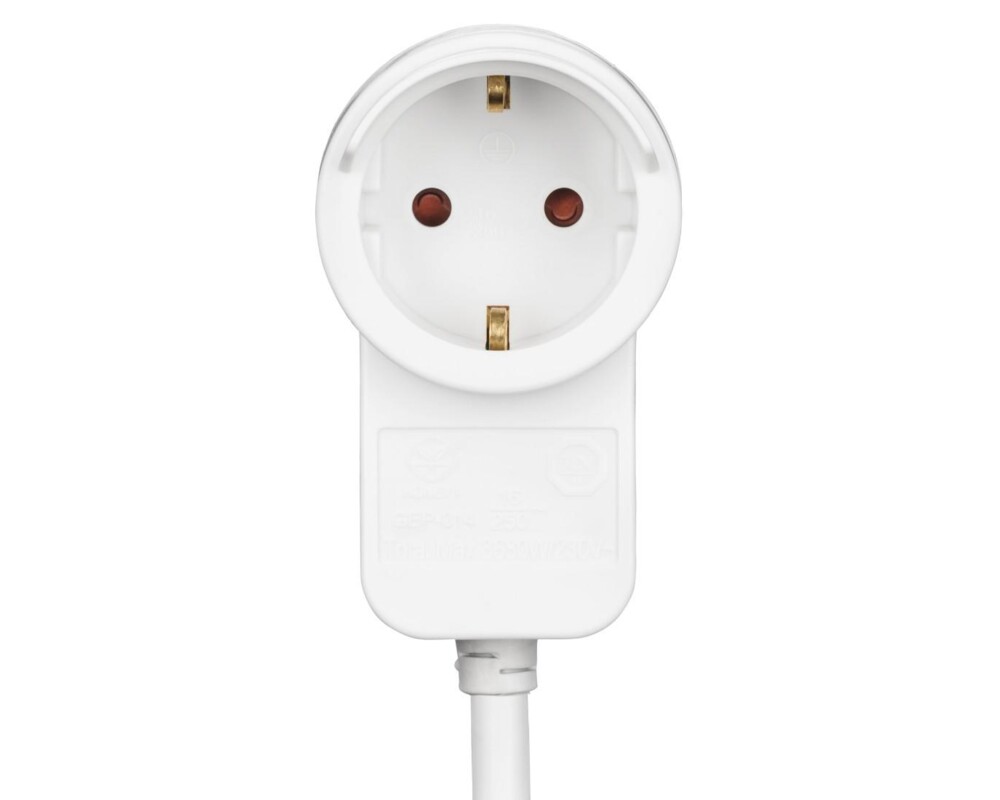 Разклонител Удължителен кабел HAMA Powerplug, Шуко мъжко, Шуко женско, Допълнителен контакт, 3.0 m, Бял 4