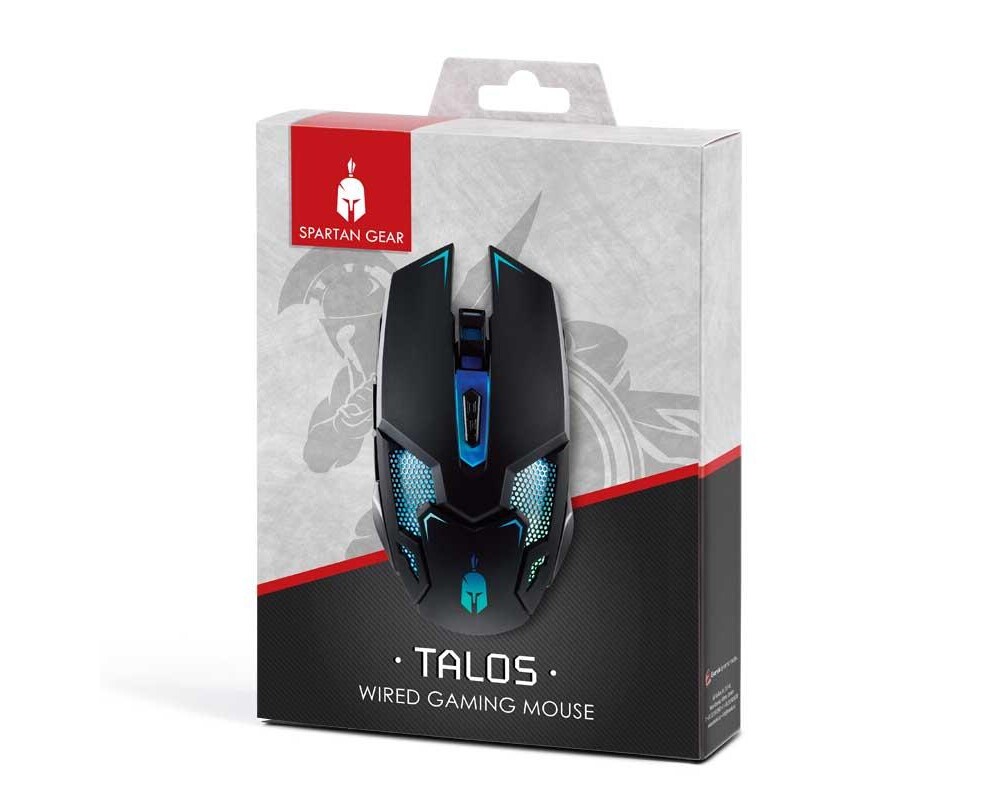 Мишка Геймърска мишка Spartan Gear Talos, черен 2