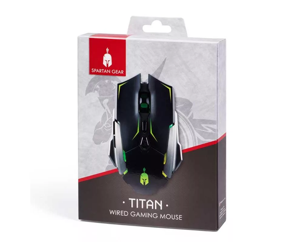 Мишка Геймърска мишка Spartan Gear Titan, черен 2
