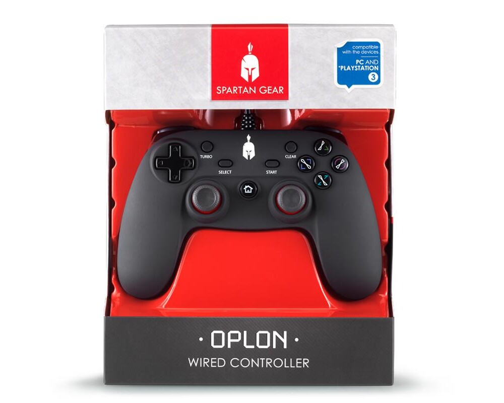 Джойстици и Геймпадове Жичен Spartan Gear Oplon, за PC и PS3, Черен 4