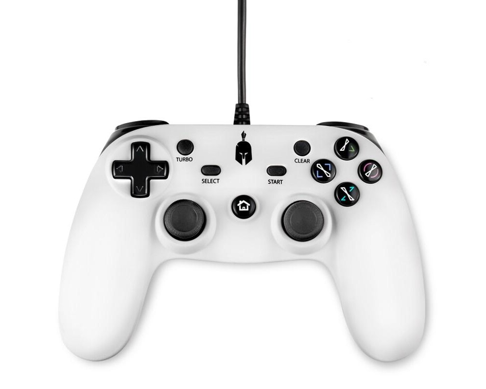 Джойстици и Геймпадове Жичен Spartan Gear Oplon, за PC и PS3, Бял 4