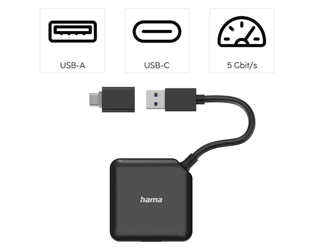 USB хъб USB-А хъб, 4-портов, HAMA-200116 6