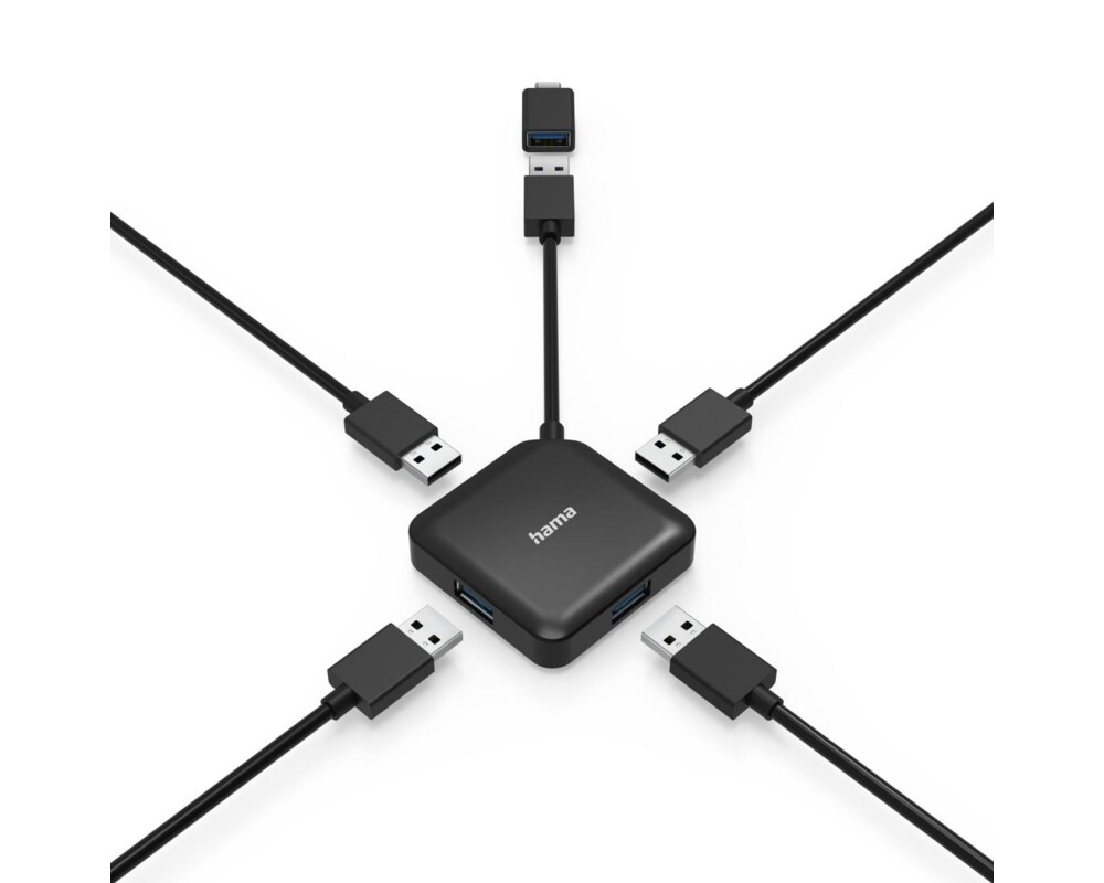 USB хъб USB-А хъб, 4-портов, HAMA-200116 8