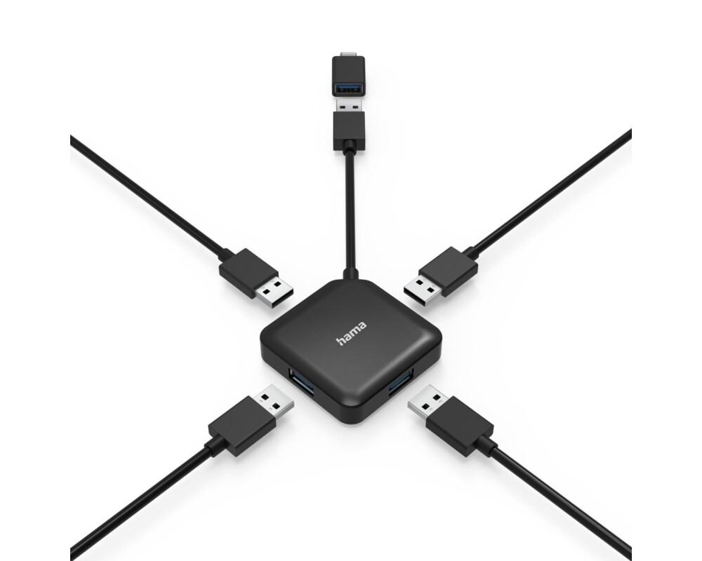 USB хъб USB-А хъб, 4-портов, HAMA-200116 3