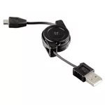 <span>Кабел</span> Ролетен кабел HAMA USB - micro USB с регулируема дължина, Черен <span class='catalog-num-in-name'>HAMA-104825</span> - 