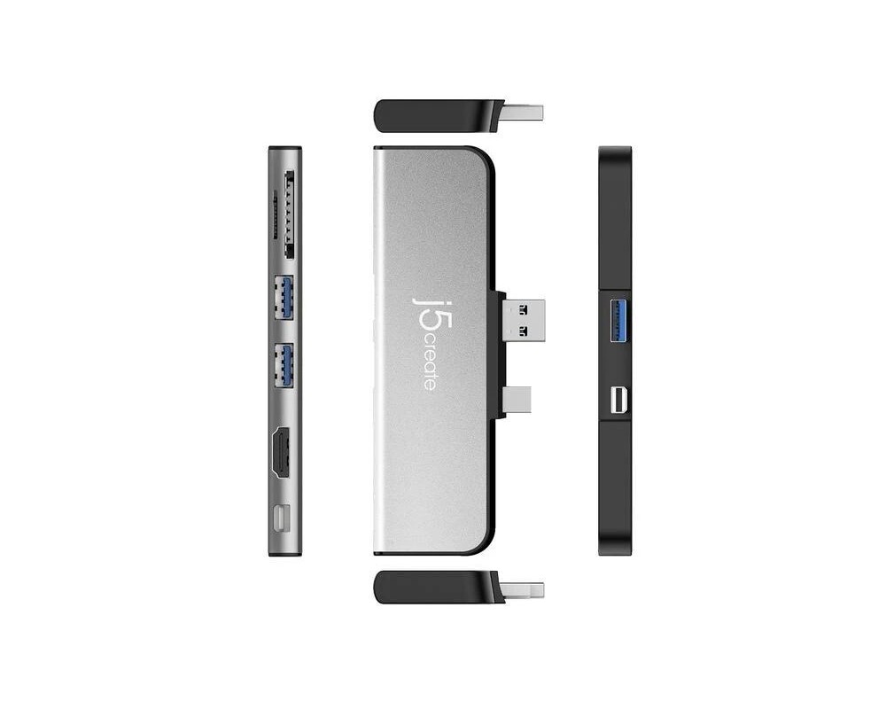 Докинг станция Докинг станция j5create JDD320B, за MS Surface Pro 4/5/6, USB-A Mini DP, Черна 2