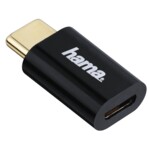 <span>Адаптери</span> HAMA, Micro USB женско - USB-C мъжко, 480 Mbit/s,Черен <span class='catalog-num-in-name'>HAMA-178399</span> - 