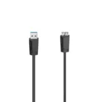 <span>Кабел</span> HAMA, USB 3.0 A мъжко - USB 3.0 Micro-B мъжко, 1.5 м, 5Gbit/s, Черен <span class='catalog-num-in-name'>HAMA-200627</span> - 