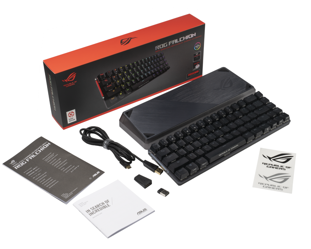 Клавиатура Asus ROG Falchion, Cherry MX RGB Red Switches + Asus ROG Sheath 13