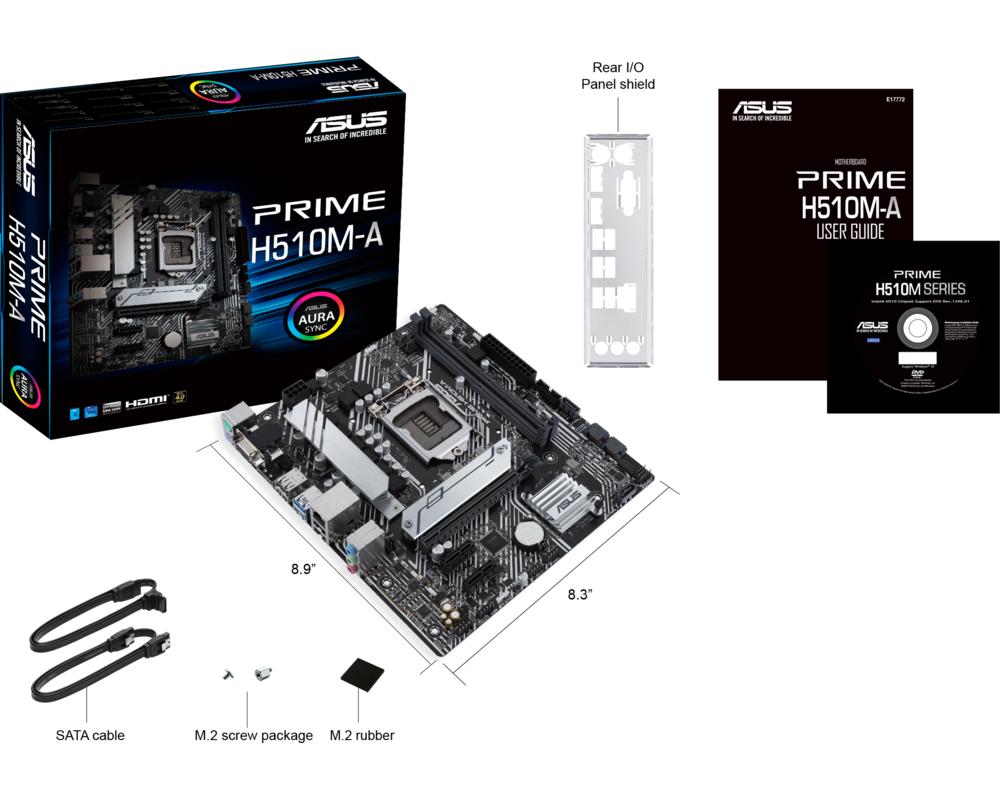 Дънна платка ASUS PRIME H510M-A, socket 1200, mATX 14