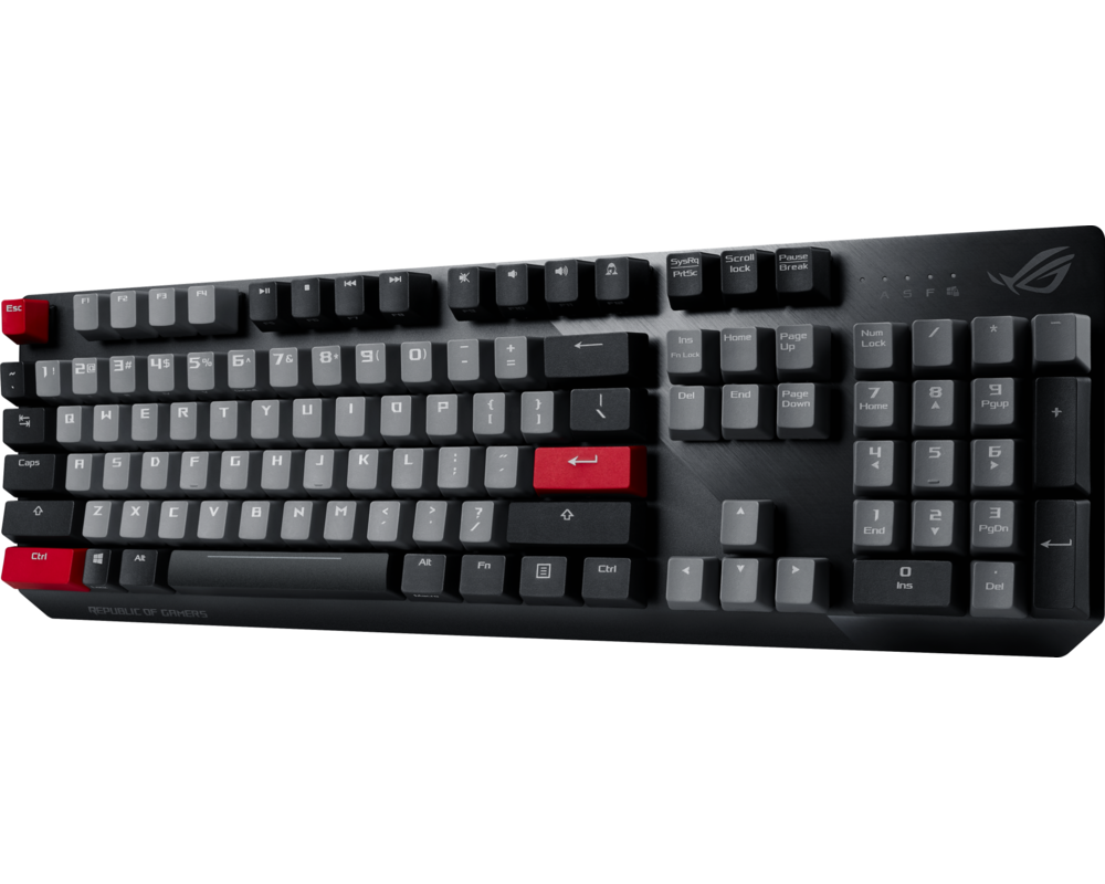 Клавиатура Asus ROG Strix Scope PBT, Cherry MX Red Switches, PBT Капачки 6