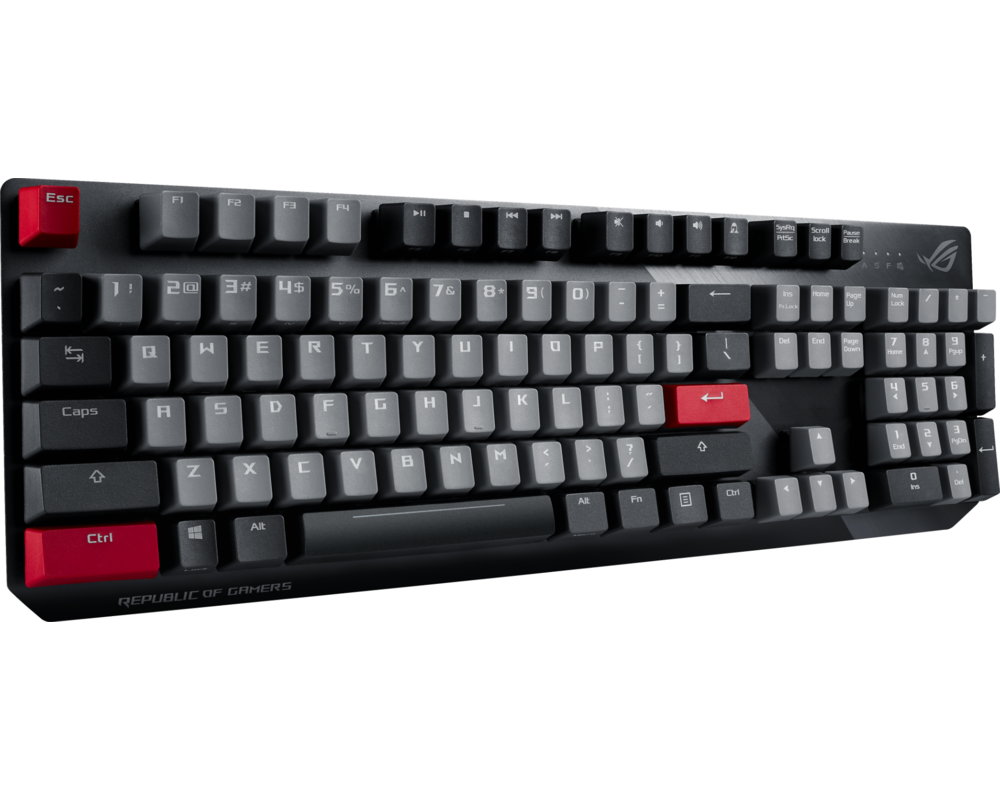 Клавиатура Asus ROG Strix Scope PBT, Cherry MX Red Switches, PBT Капачки 5
