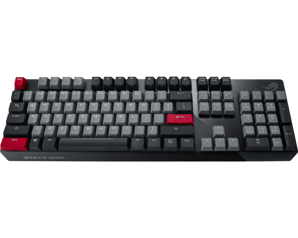 Клавиатура Asus ROG Strix Scope PBT, Cherry MX Red Switches, PBT Капачки 2