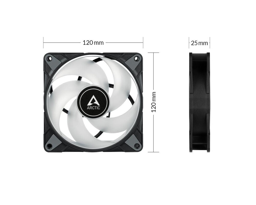 Вентилатор ARCTIC P12 Black A-RGB 120mm 4