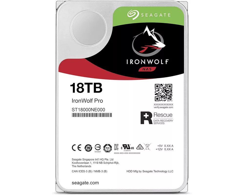 Твърд диск SEAGATE Ironwolf PRO Enterprise NAS HDD 18TB 7200rpm 6Gb 3
