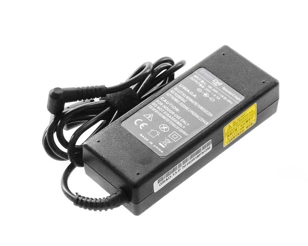 Зарядно Захранване за лаптоп GREEN CELL, За TOSHIBA/ ASUS / Fujitsu, 20V, 4.5A, 5.5mm-2 2