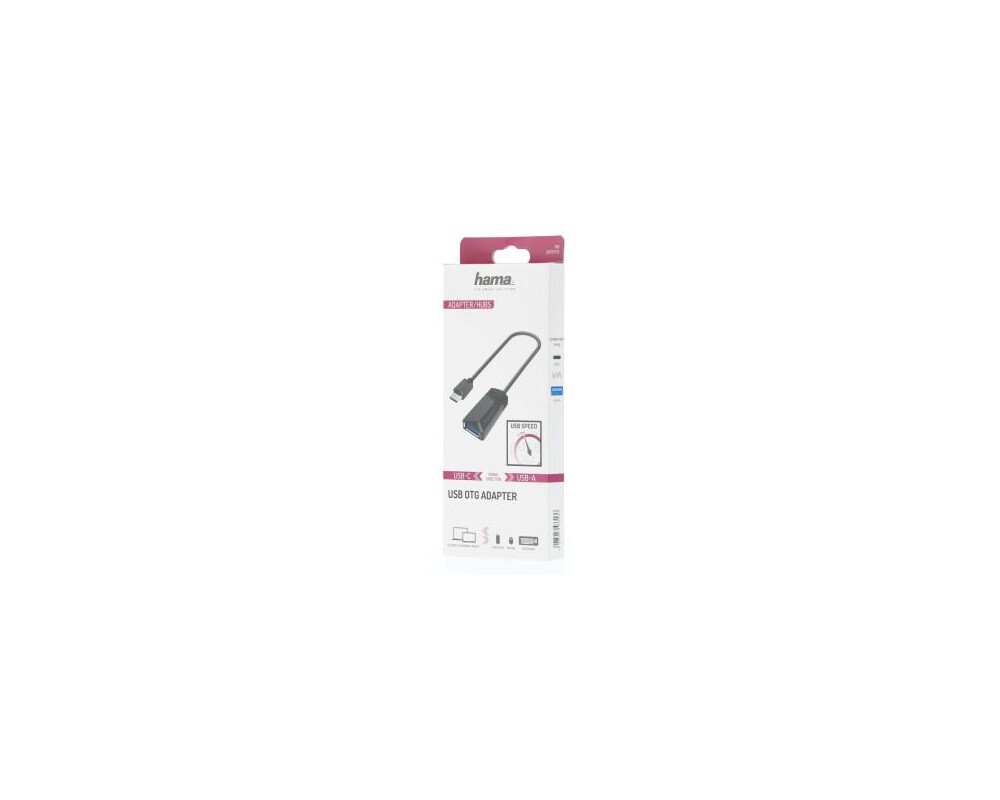Адаптери HAMA USB-C мъжко - USB 3.2 Gen 1 A женско, 5Gbit/s, 0.15 м., Черен 2