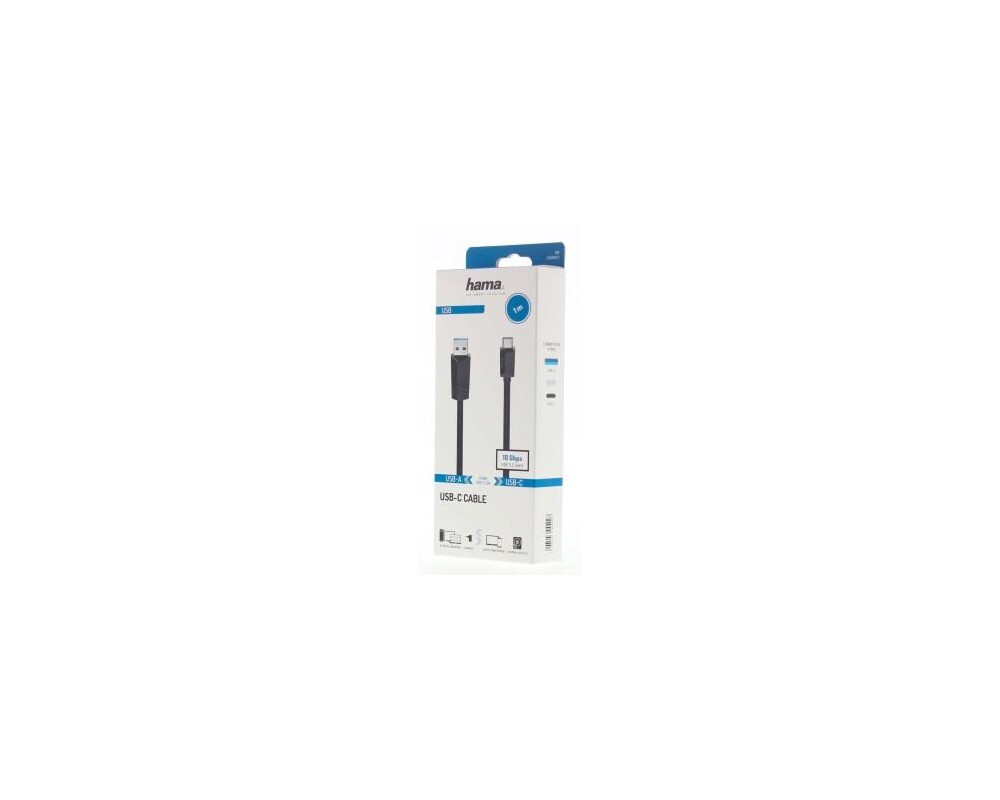 Кабел HAMA USB 3.2 Gen 2, USB-C мъжко - USB-A мъжко, 1 м, 10 Gbit/s.,3А 2
