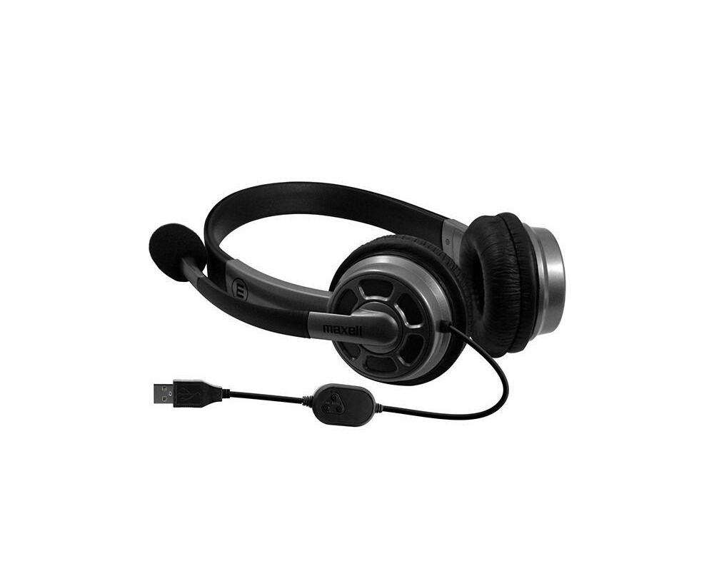 Слушалки с микрофон MAXELL HS-HMIC, Средно големи наушници, USB, Черен 2