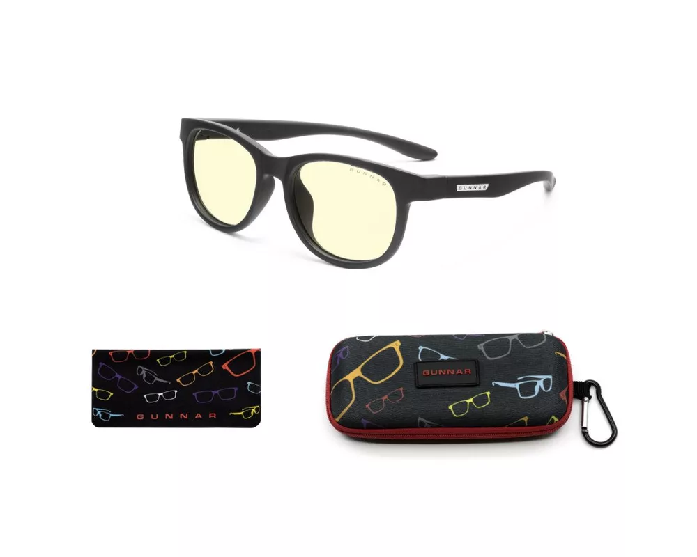 Очила за компютър Детски компютърни очила GUNNAR Rush Kids Small, Amber Natural, Черен 4