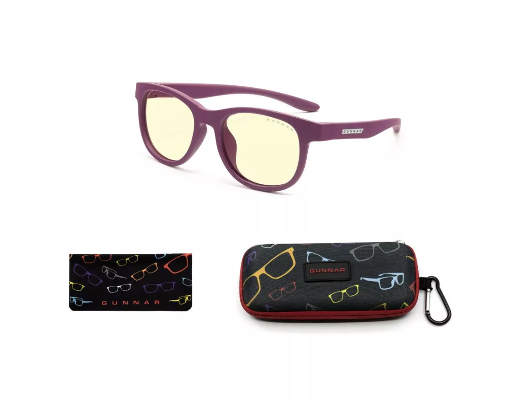 Очила за компютър Детски компютърни очила GUNNAR Rush Kids Small, Amber Natural, Лилав 4