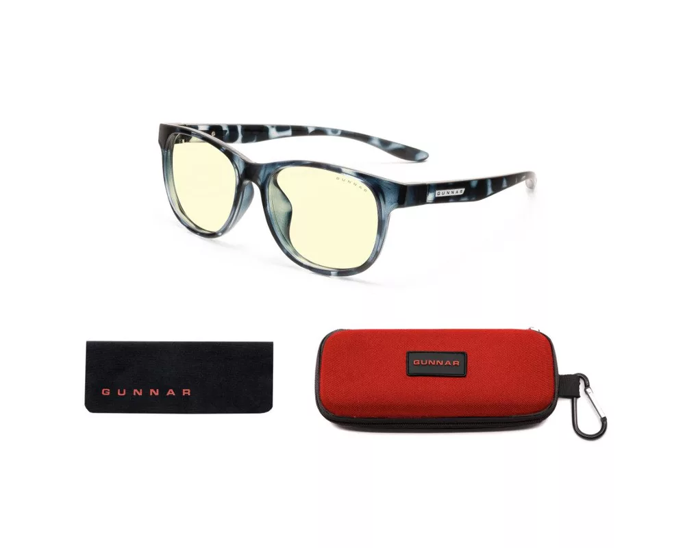 Очила за компютър Детски компютърни очила GUNNAR Rush Kids Large, Amber Natural, Син 4