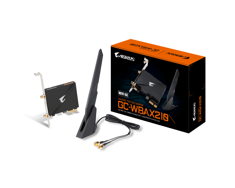 Мрежова карта Безжична карта GIGABYTE AORUS X210 Intel® WIFI 6Е 2x2 802.11ax, Bluetooth 5.2 3