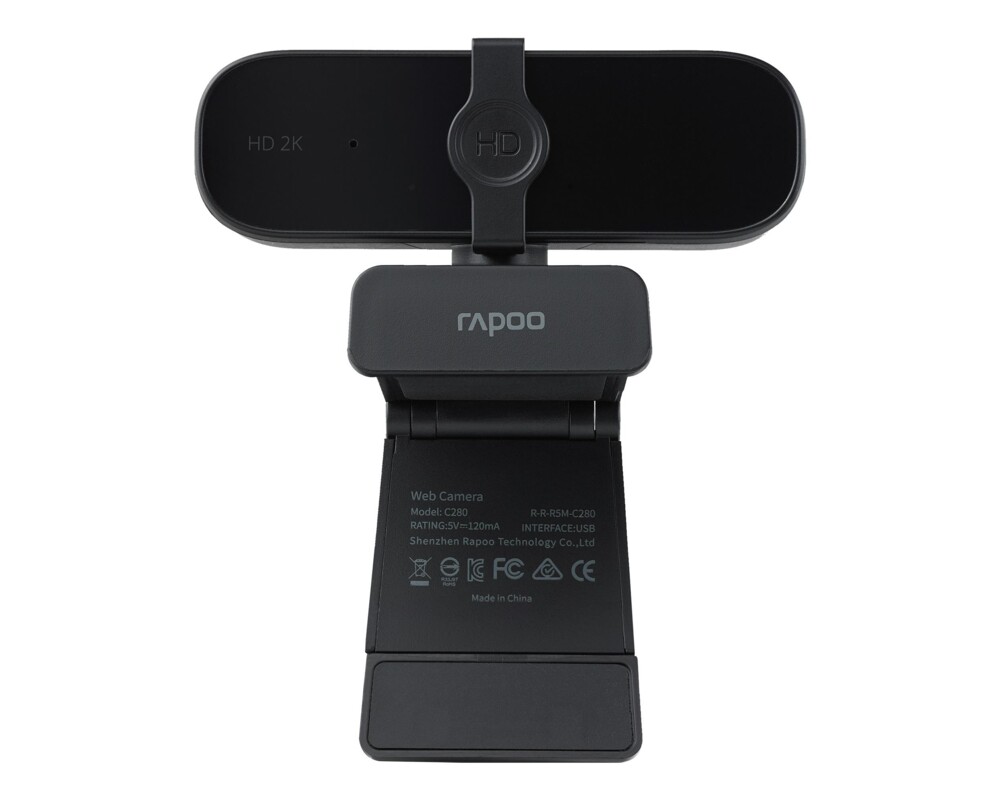 Уеб камера Rapoo XW2K, микрофон, 2K(2560×1440P), 30 fps, Черен 2