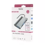 Докинг станция Докинг станция 7 в 1 HAMA, 3 x USB-A 3.2, HDMI, VGA, Ethernet, USB-C (PD), Сива 2