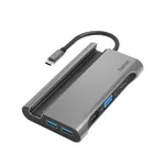 <span>Докинг станция</span> Докинг станция 7 в 1 HAMA, 3 x USB-A 3.2, HDMI, VGA, Ethernet, USB-C (PD), Сива <span class='catalog-num-in-name'>HAMA-200102</span> - 