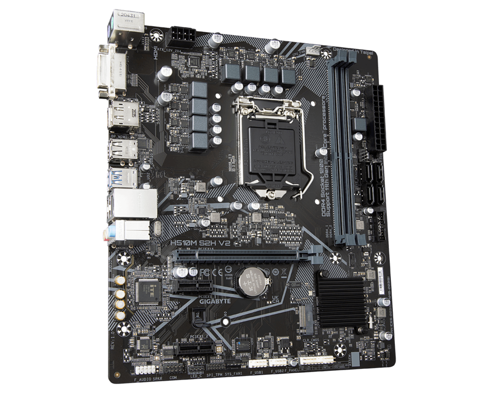 Дънна платка GIGABYTE H510M V2 S2H ATX MB LGA 1200 DDR4 4xSATA 1xM.2 mATX MB 4