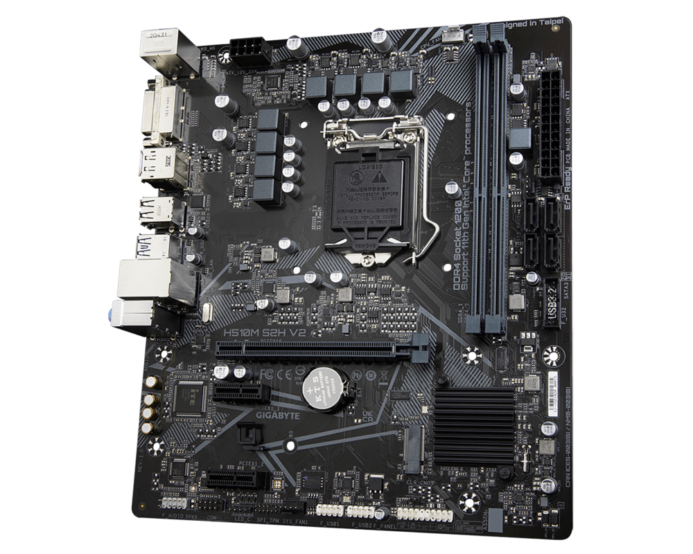 Дънна платка GIGABYTE H510M V2 S2H ATX MB LGA 1200 DDR4 4xSATA 1xM.2 mATX MB 3