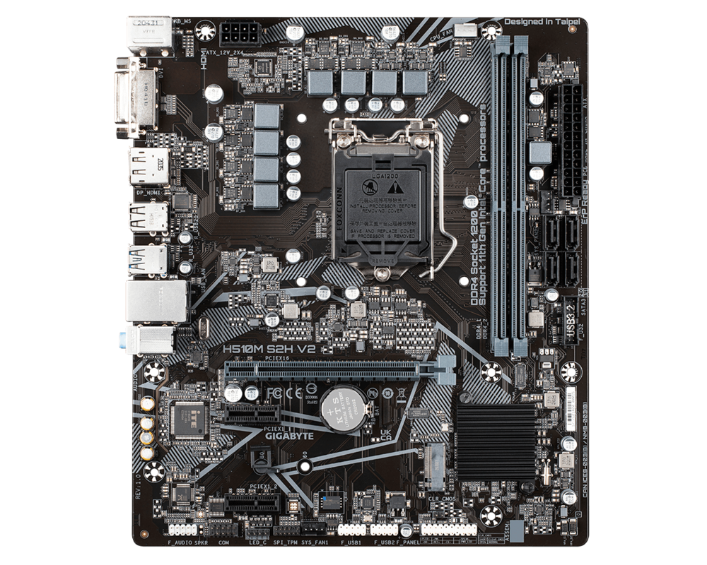 Дънна платка GIGABYTE H510M V2 S2H ATX MB LGA 1200 DDR4 4xSATA 1xM.2 mATX MB 2