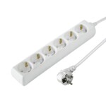 <span>Разклонител</span> HAMA, 6 гнезда, 1.4 м, Бял <span class='catalog-num-in-name'>HAMA-121903</span> - 