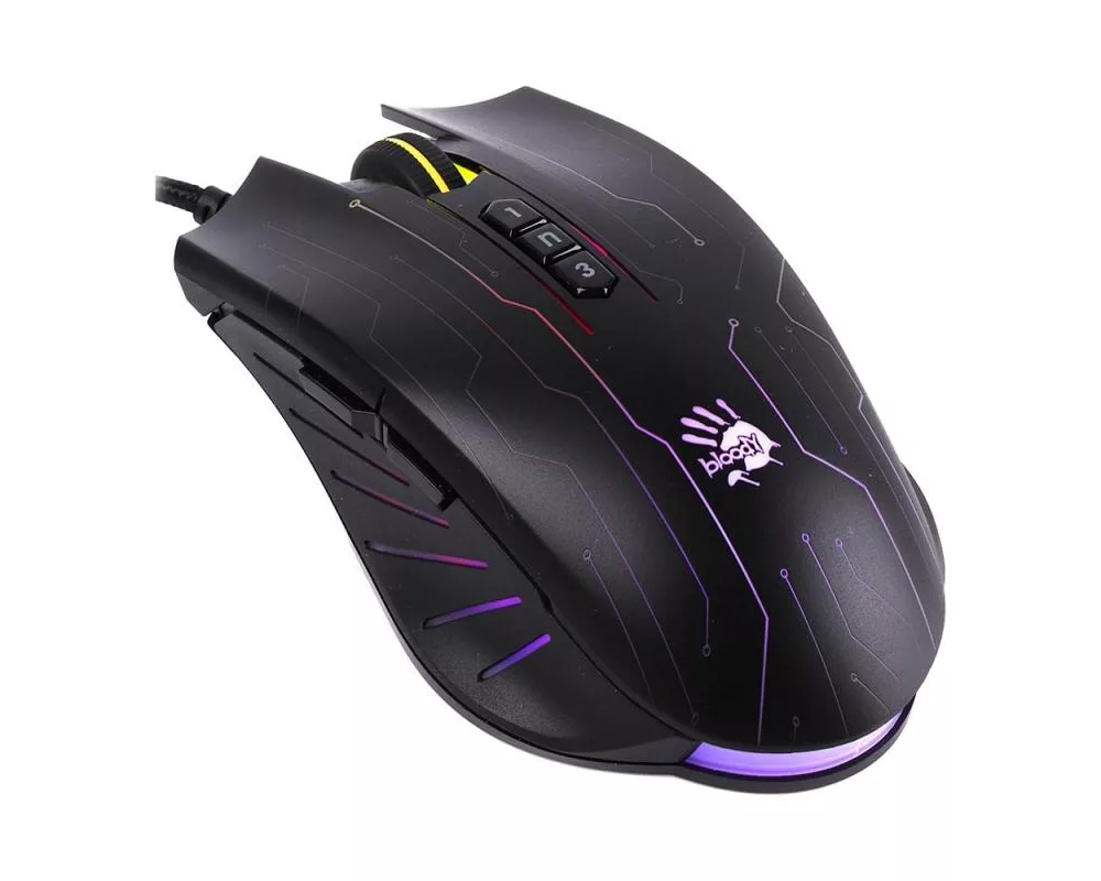 Клавиатура Геймърска клавиатура и мишка A4tech Bloody Illuminate, Подсветка, B150N+N81, Кирилизирана, Черен 3