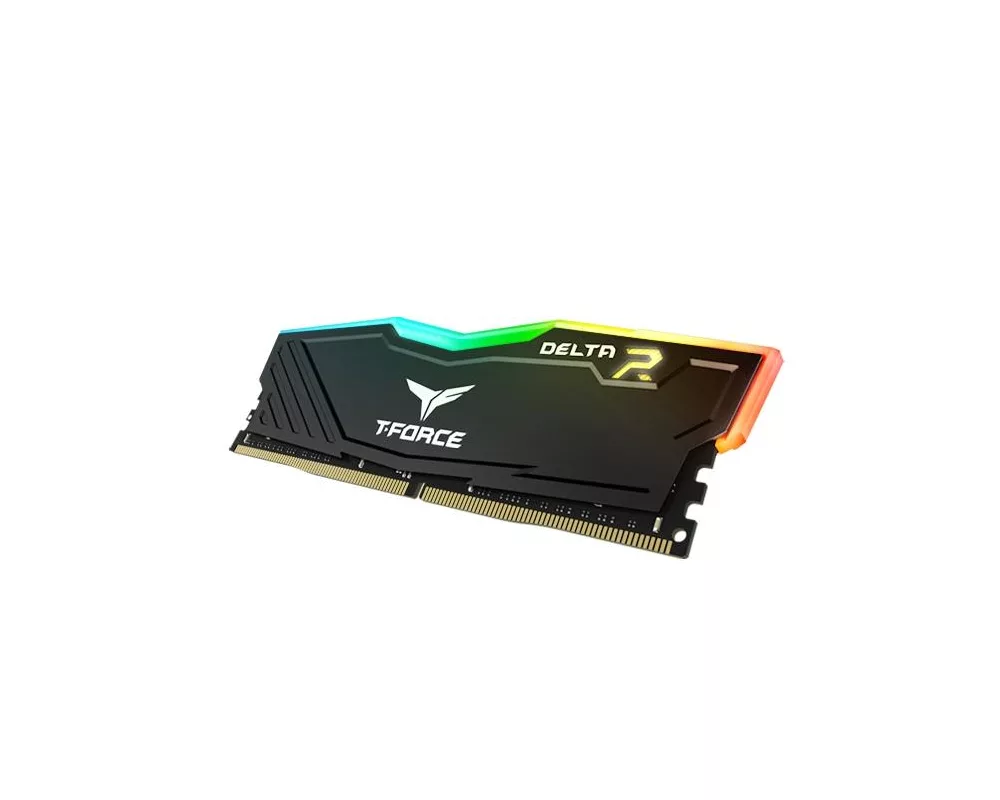 Памет Team Group T-Force Delta RGB Black, DDR4, 64GB (2x32GB), 3600MHz, CL18-22-22-42 1.35V 2