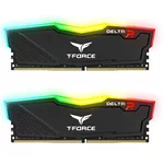 <span>Памет</span> Team Group T-Force Delta RGB Black, DDR4, 64GB (2x32GB), 3600MHz, CL18-22-22-42 1.35V <span class='catalog-num-in-name'>4-BLK-32Gx2-3600</span> - 