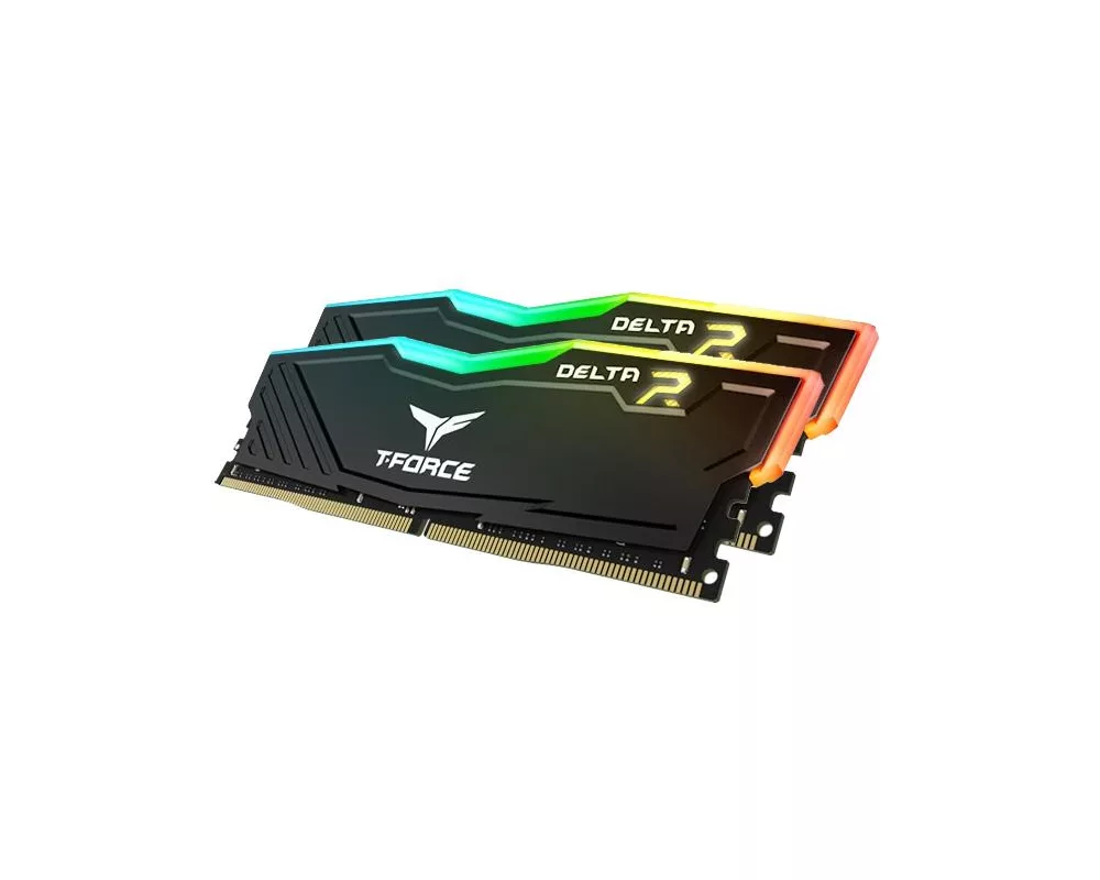 Памет Team Group T-Force Delta RGB Black, DDR4, 64GB (2x32GB), 3600MHz, CL18-22-22-42 1.35V 3