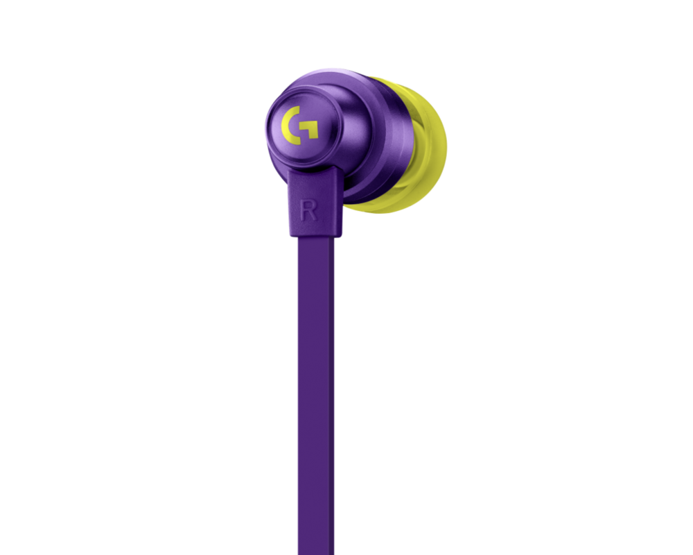 Слушалки Геймърски слушалки с микрофон Logitech G333 In-ear 3.5 mm + USB-C adapter, тапи жични, лилави 5