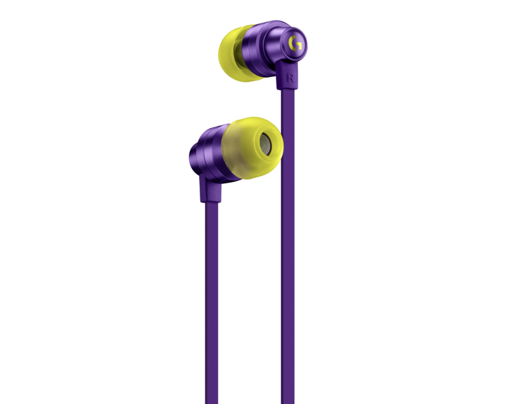 Слушалки Геймърски слушалки с микрофон Logitech G333 In-ear 3.5 mm + USB-C adapter, тапи жични, лилави 2