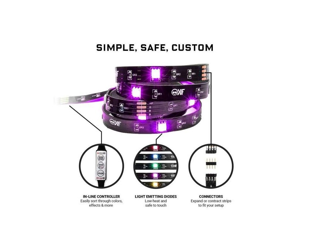 Контролер RGB лента KontrolFreek Gaming Lights Kit, USB (3.6m) 3