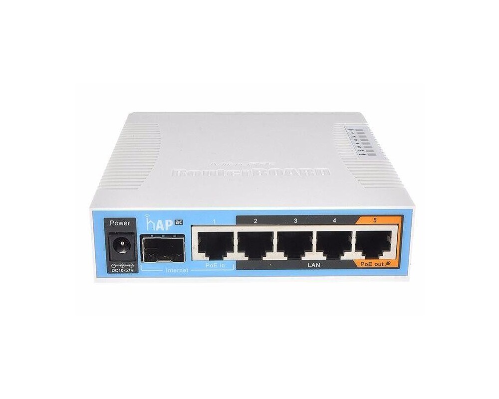 Рутер Безжичен Access Point MikroTik hAP AC RB962UiGS-5HacT2HnT, 5x 10/100/1000, USB 2.0