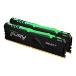 <span>Памет</span> 16GB(2x8) Kingston FURY Beast Black RGB DDR4 3200MHz <span class='catalog-num-in-name'>KF432C16BBAK2-16</span> - 