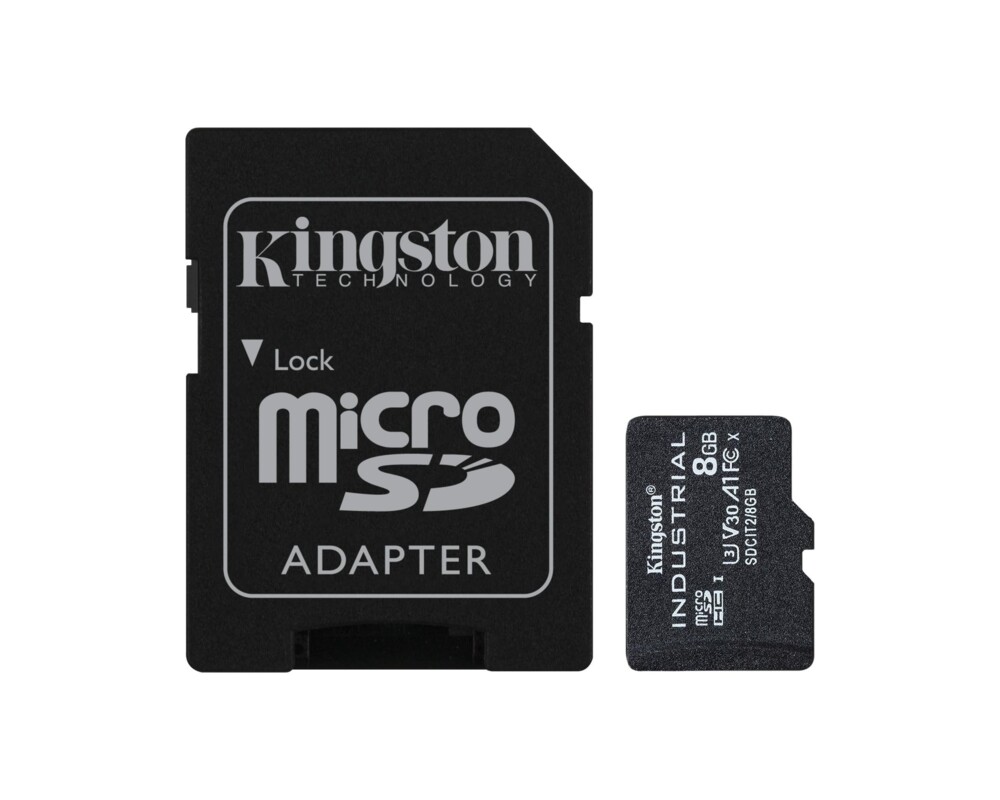 Флаш карта KINGSTON 8GB microSDHC Industrial C10 A1 pSLC Card + SD Adapter 5