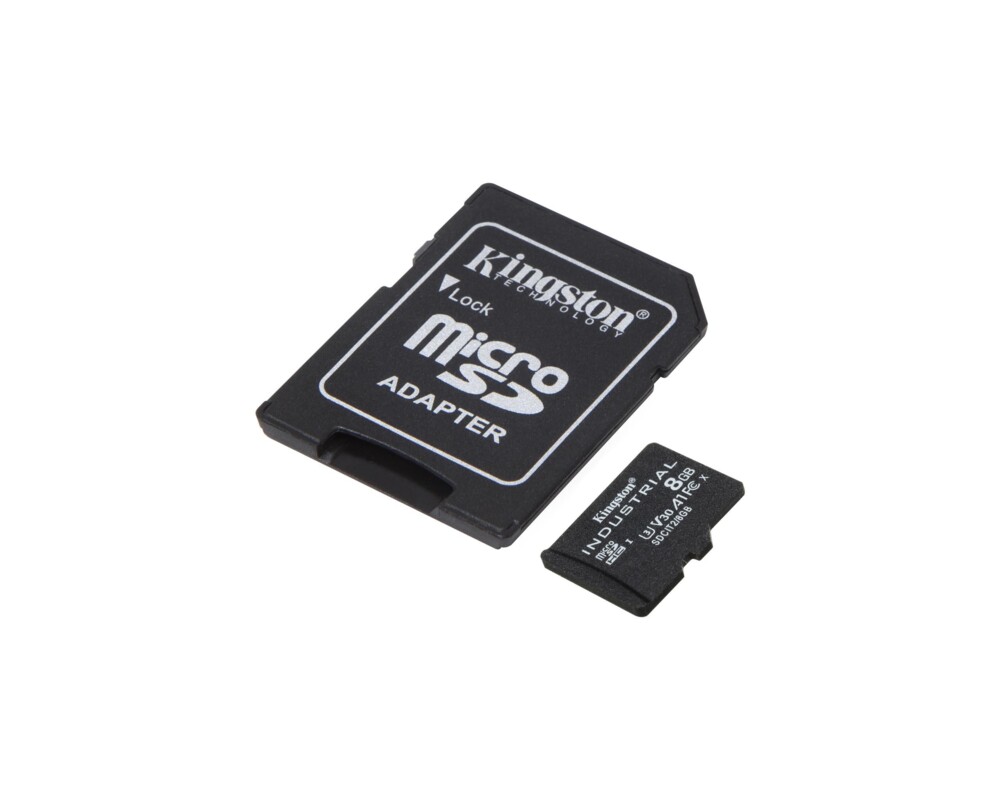 Флаш карта KINGSTON 8GB microSDHC Industrial C10 A1 pSLC Card + SD Adapter 6
